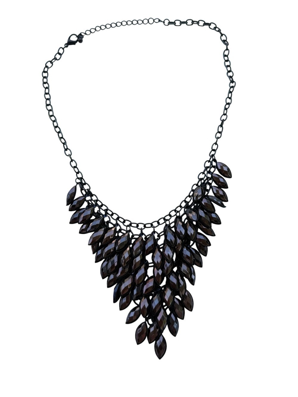 Black Marquise Bib Necklace Women Jewelry